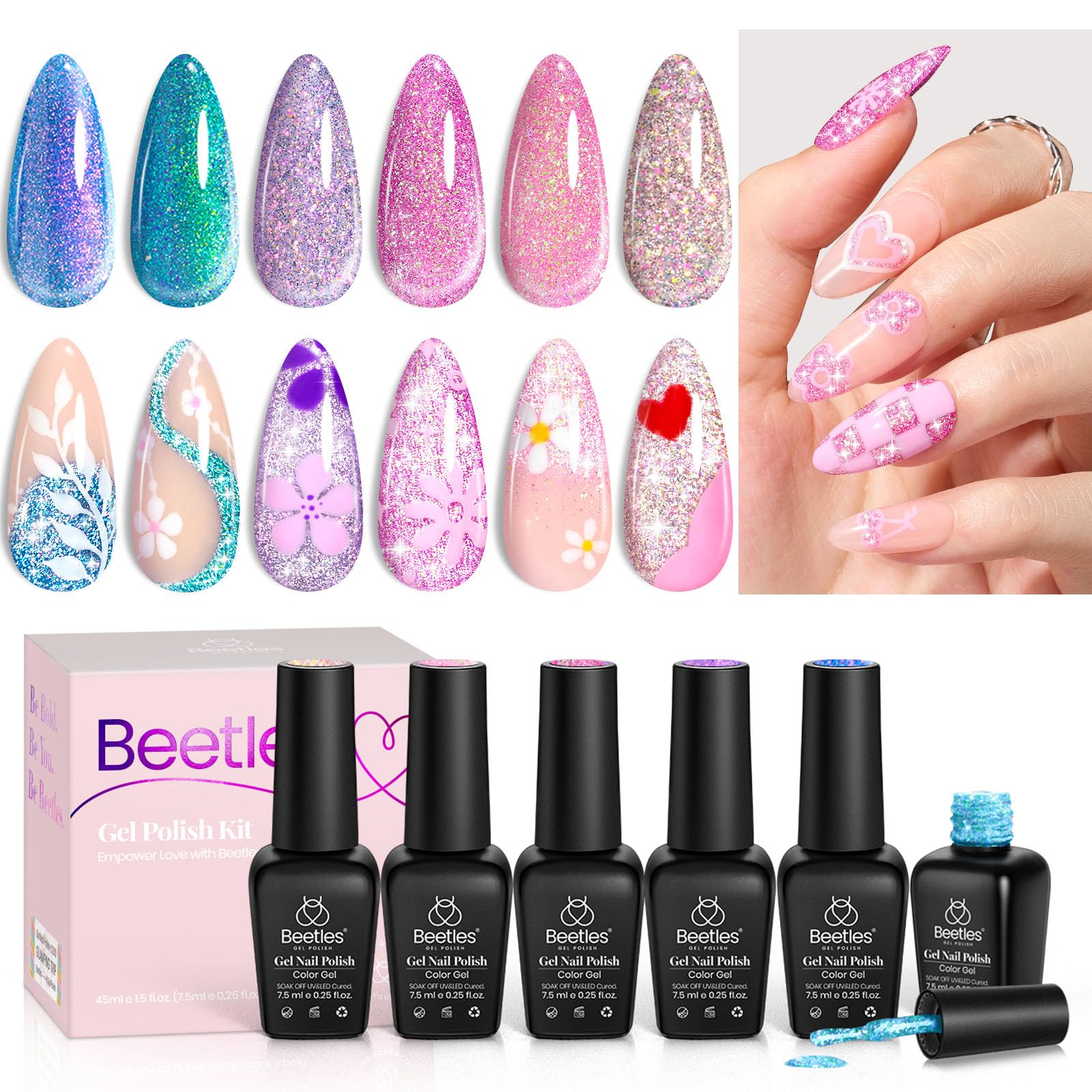 Whimsical Wonders | 6 Colors Gel Polish Set Spring Nails - Image 9
