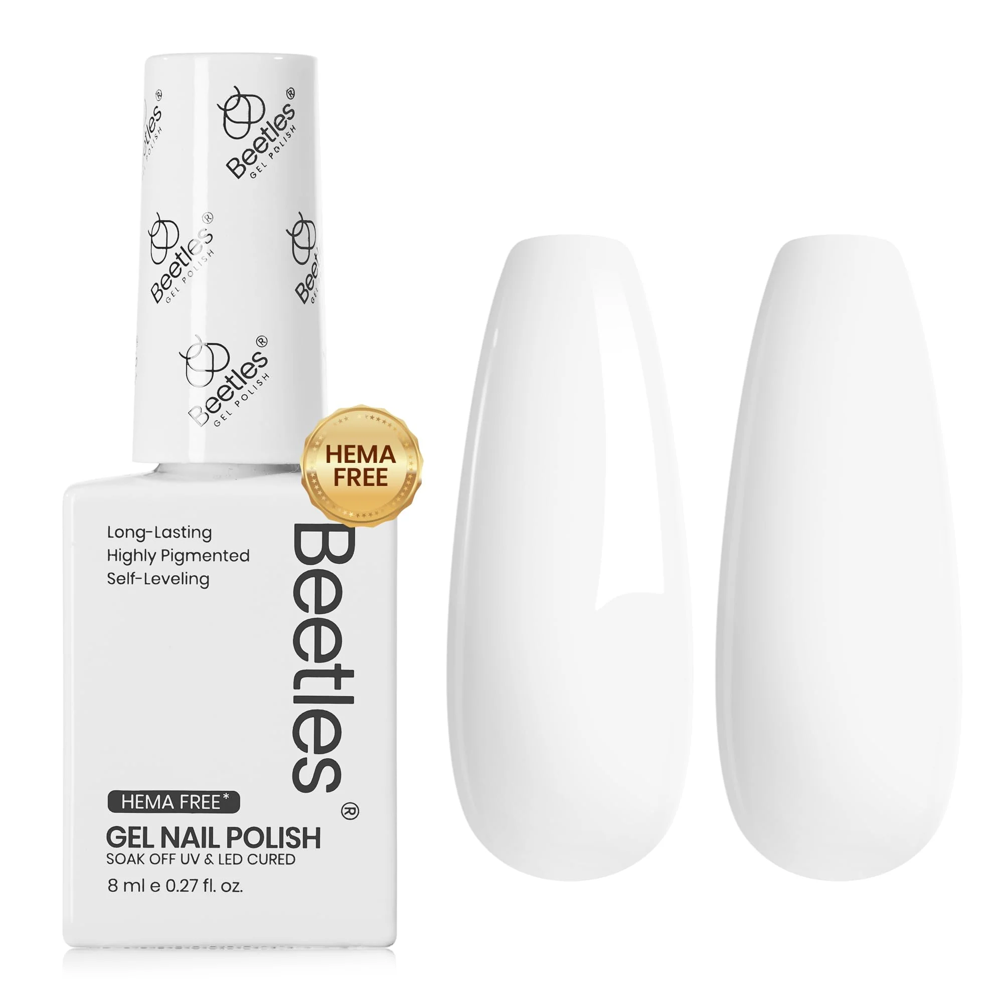 White Gel Polish- Spring Nails Hema-Free French Gel Nail Polish (Each 8ml) - Image 8